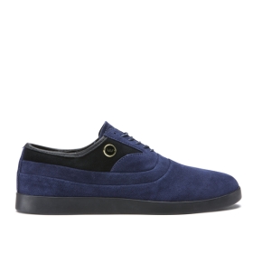 Supra Mens GRECO Low Top Shoes Blue Suede | US-89285